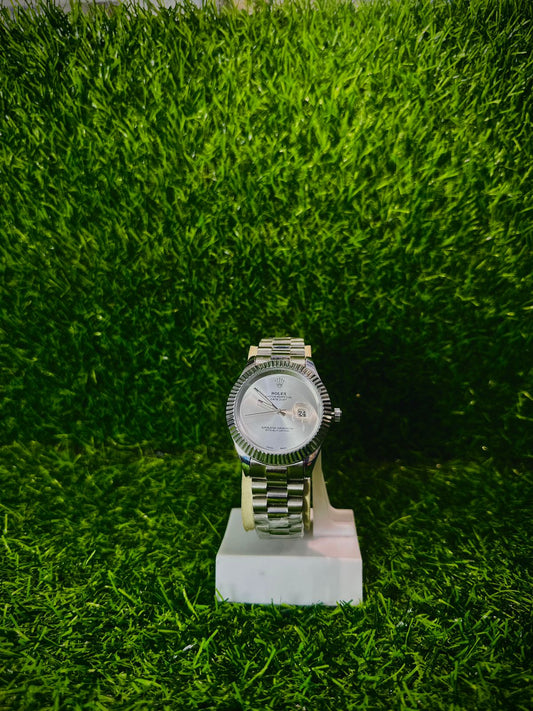 Rolex Datejust Silver Dial Stainless Steel Jubilee Bracelet Men’s Watch