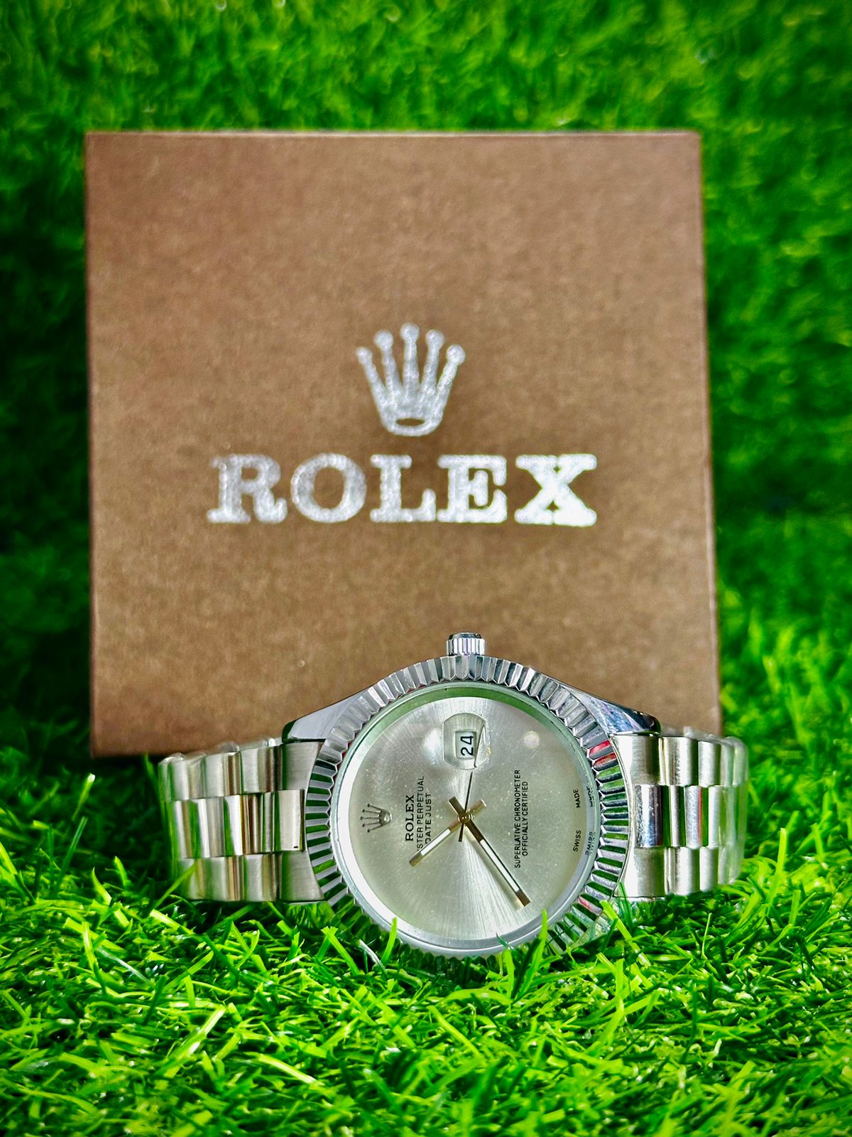 Rolex Datejust Silver Dial Stainless Steel Jubilee Bracelet Men’s Watch